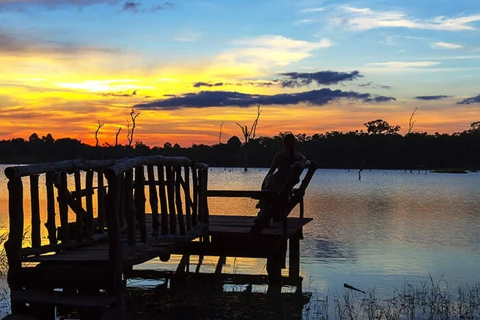 sunset-backgound-on-lagoon-Mukdahan national park county of,Thailand